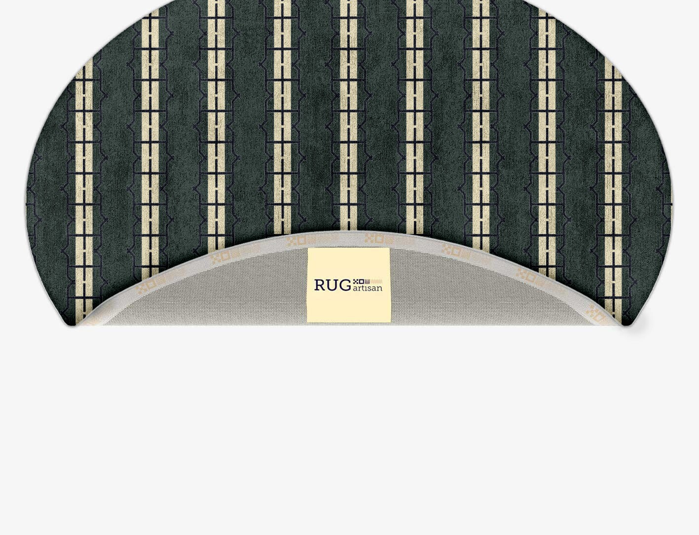 Drome Geometric Oval Hand Tufted Bamboo Silk Custom Rug by Rug Artisan