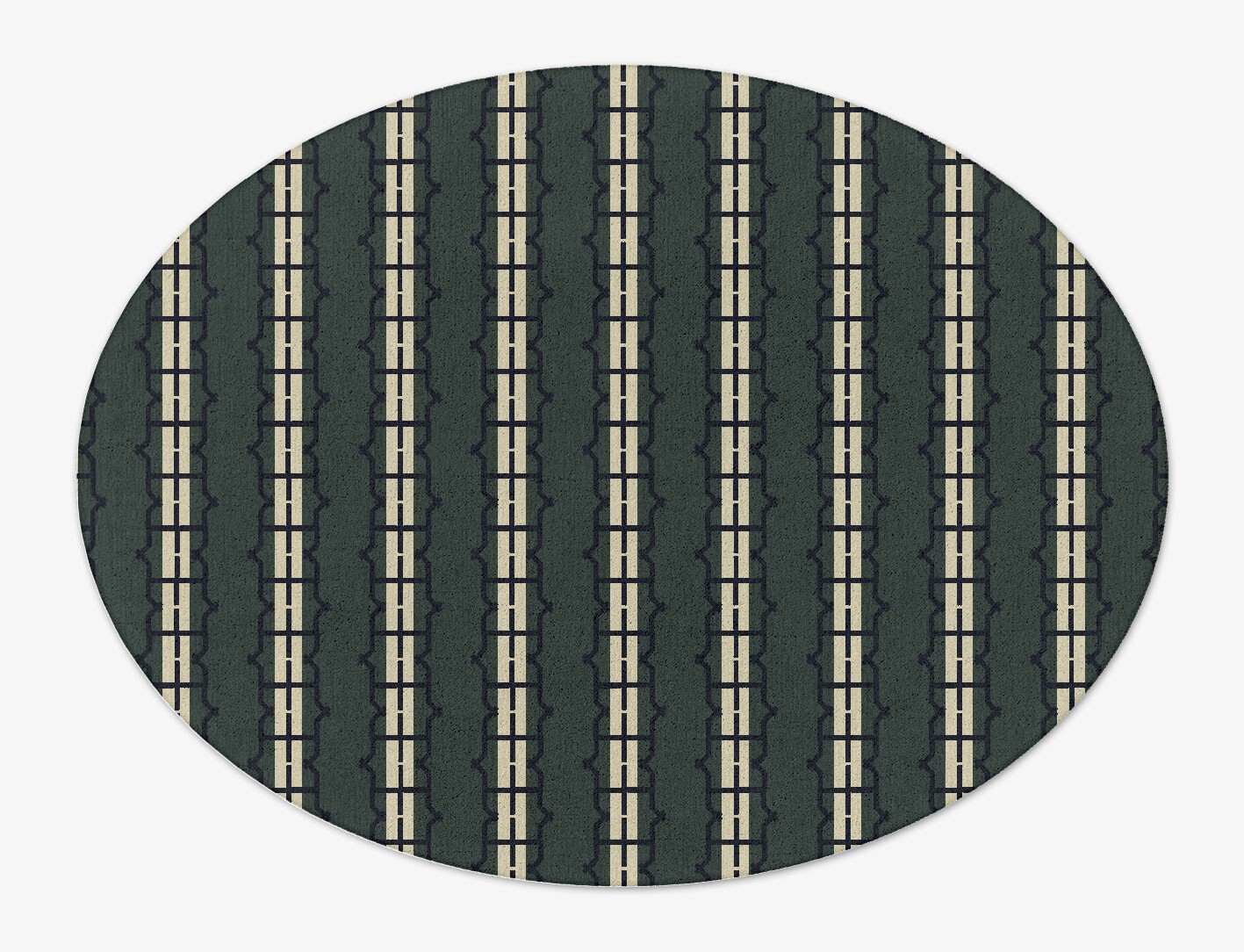 Drome Geometric Oval Hand Tufted Pure Wool Custom Rug by Rug Artisan