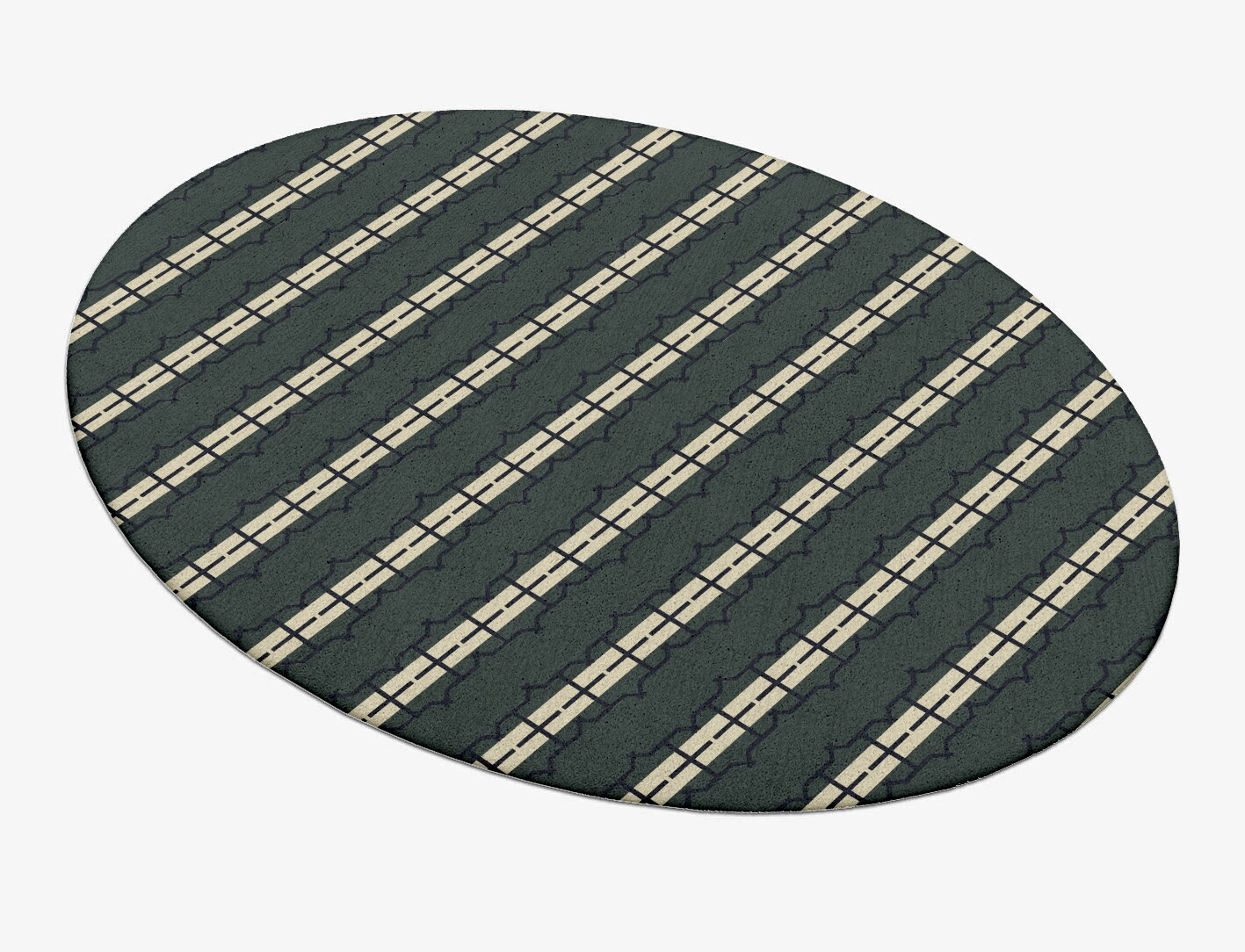 Drome Geometric Oval Hand Tufted Pure Wool Custom Rug by Rug Artisan
