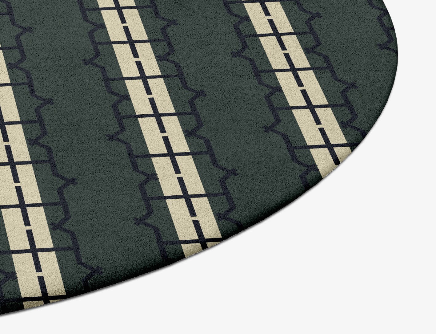 Drome Geometric Oval Hand Tufted Pure Wool Custom Rug by Rug Artisan