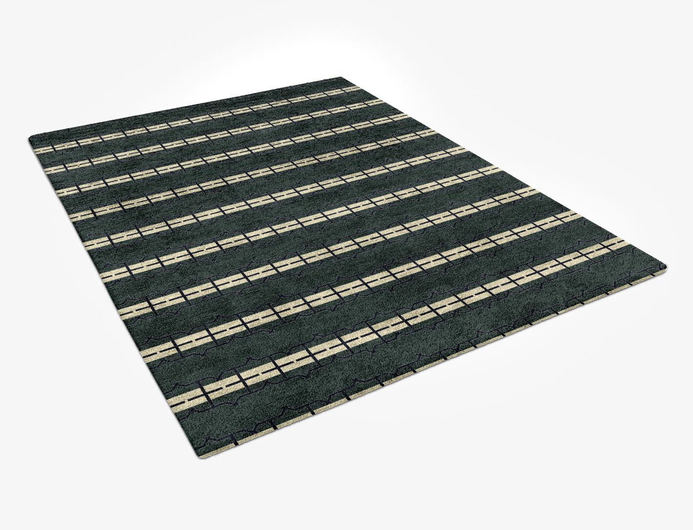 Drome Geometric Rectangle Hand Tufted Bamboo Silk Custom Rug by Rug Artisan