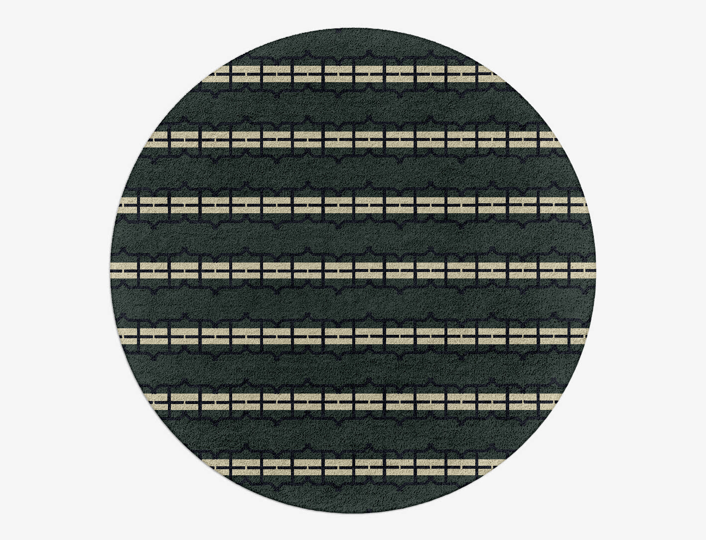 Drome Geometric Round Hand Tufted Pure Wool Custom Rug by Rug Artisan