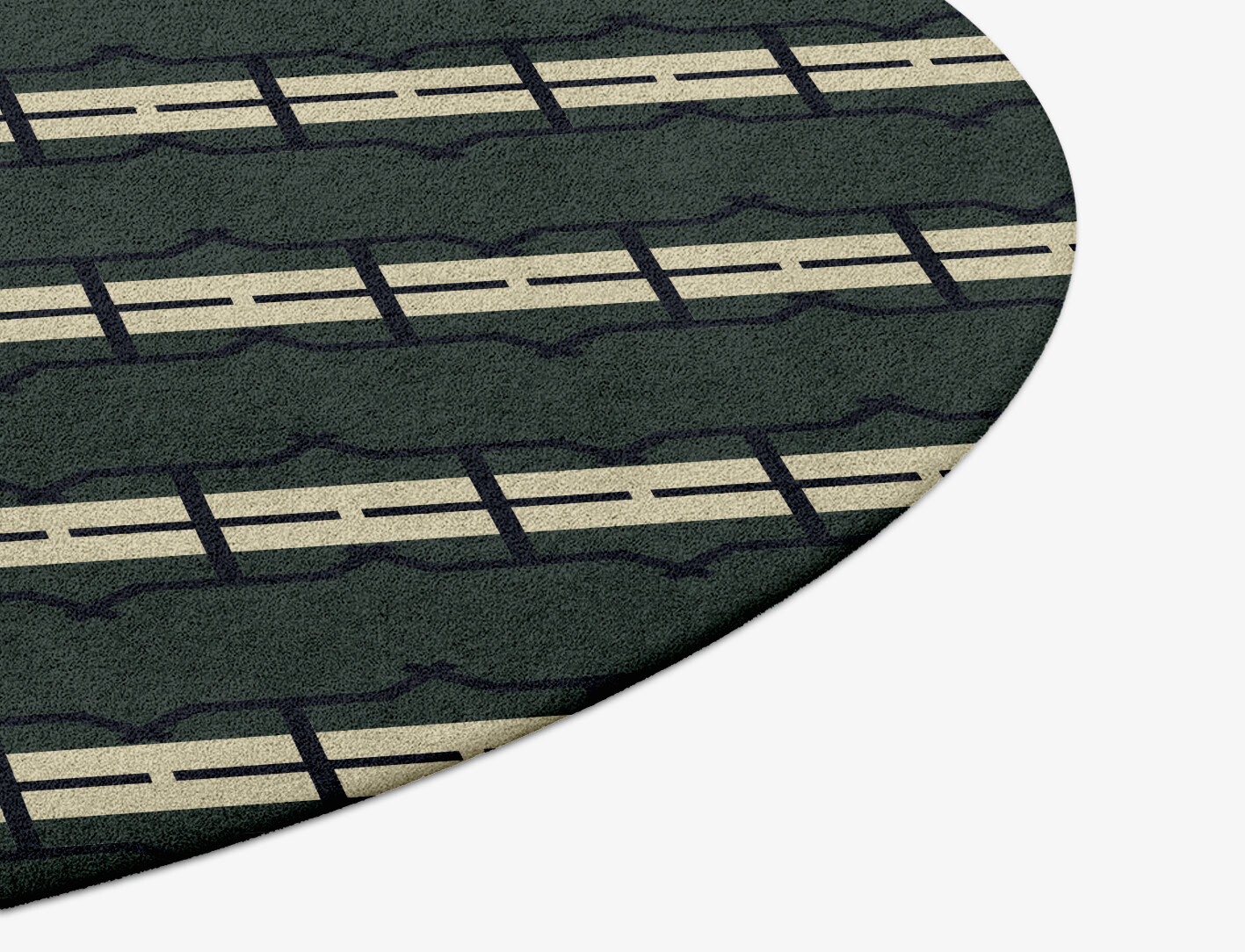 Drome Geometric Round Hand Tufted Pure Wool Custom Rug by Rug Artisan