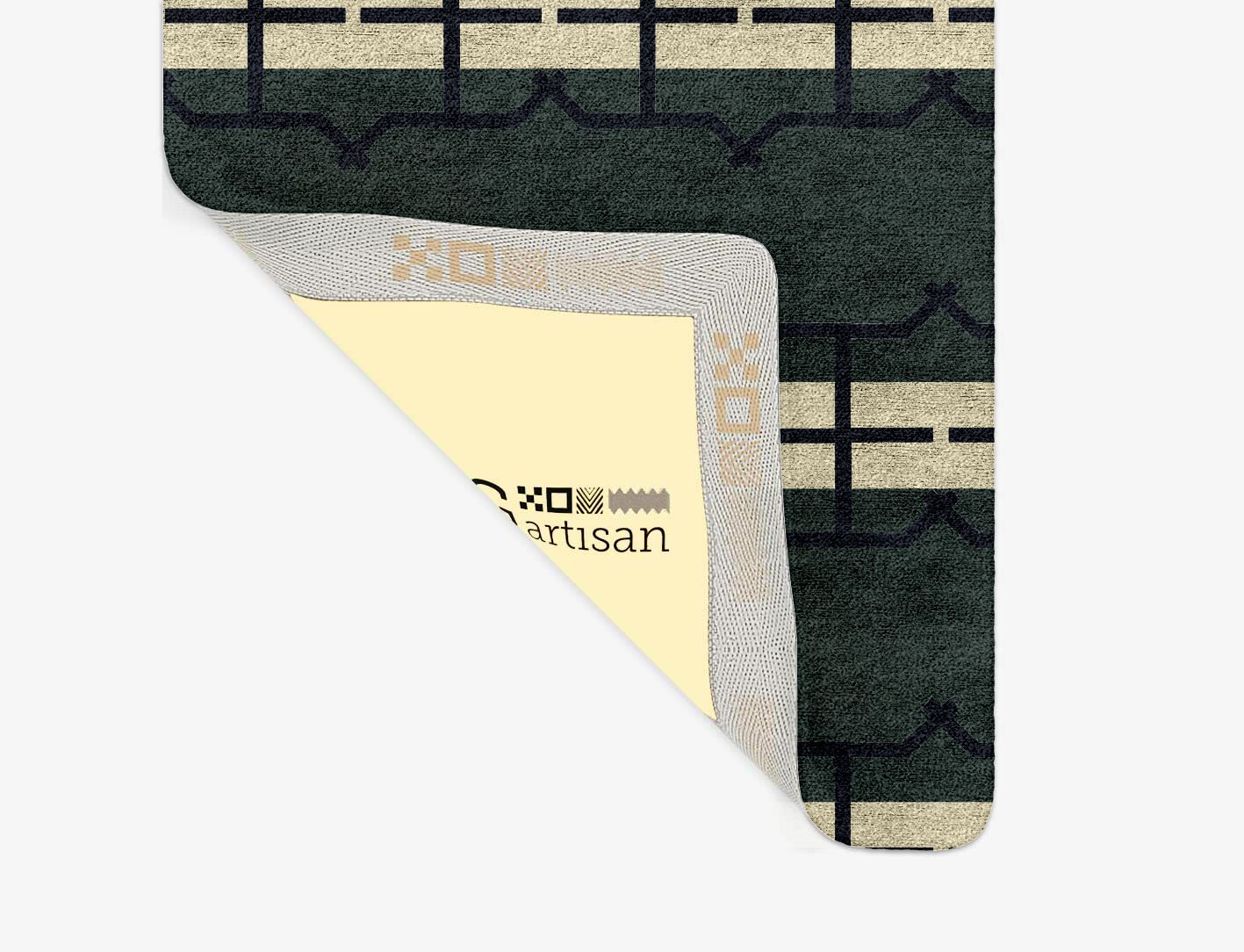 Drome Geometric Runner Hand Tufted Bamboo Silk Custom Rug by Rug Artisan
