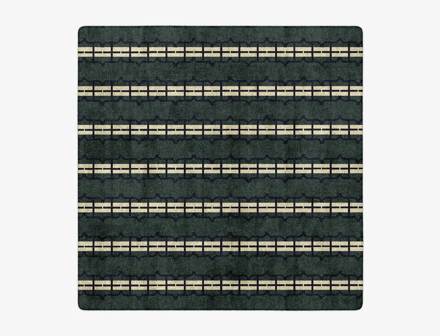Drome Geometric Square Hand Tufted Bamboo Silk Custom Rug by Rug Artisan