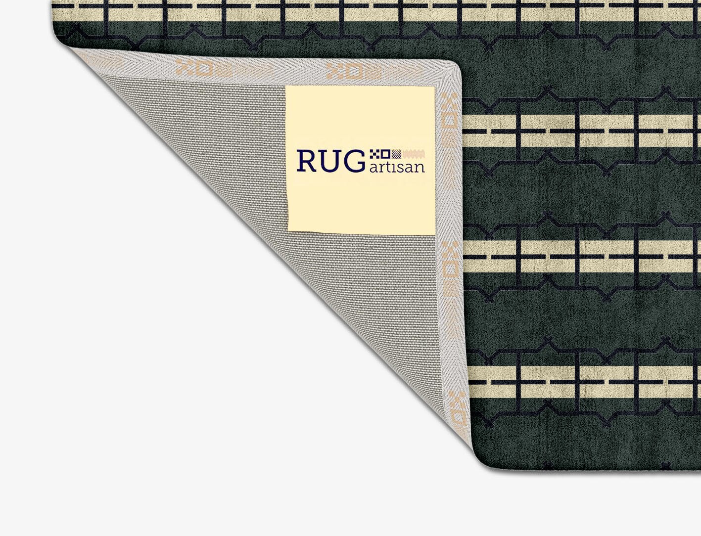 Drome Geometric Square Hand Tufted Bamboo Silk Custom Rug by Rug Artisan