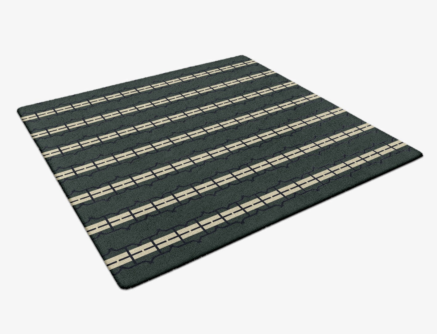 Drome Geometric Square Hand Tufted Pure Wool Custom Rug by Rug Artisan