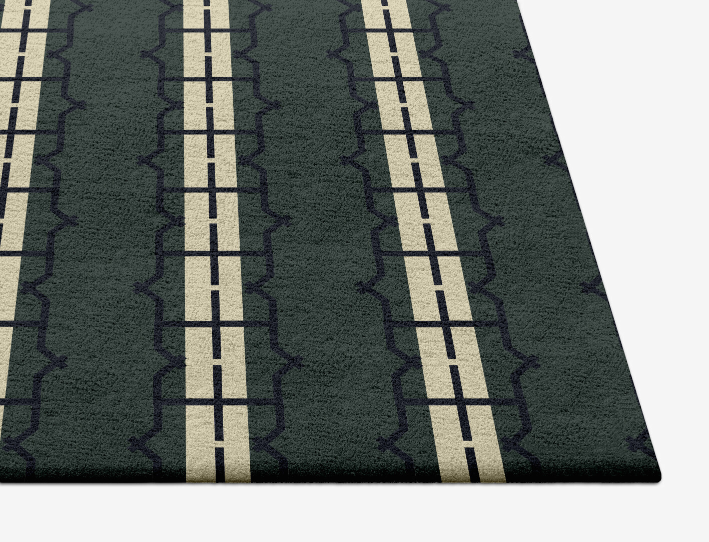 Drome Geometric Square Hand Tufted Pure Wool Custom Rug by Rug Artisan