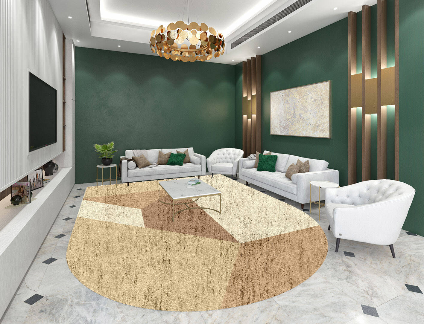Druxy  Arch Hand Knotted Bamboo Silk Custom Rug by Rug Artisan