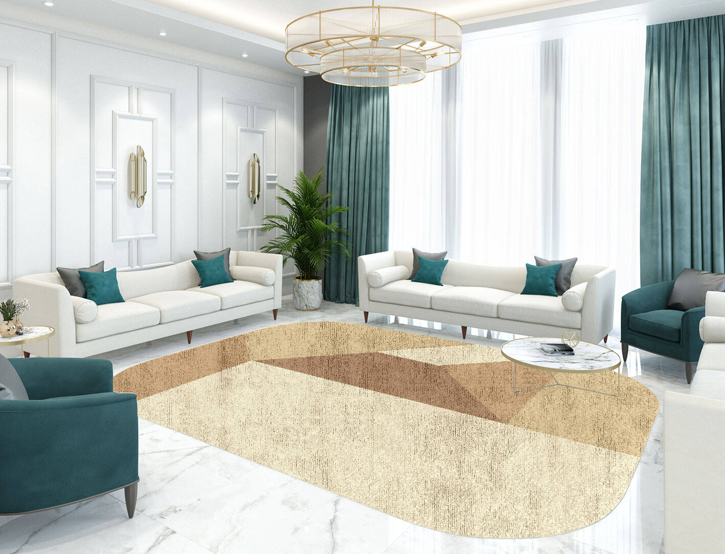 Druxy  Oblong Hand Knotted Bamboo Silk Custom Rug by Rug Artisan