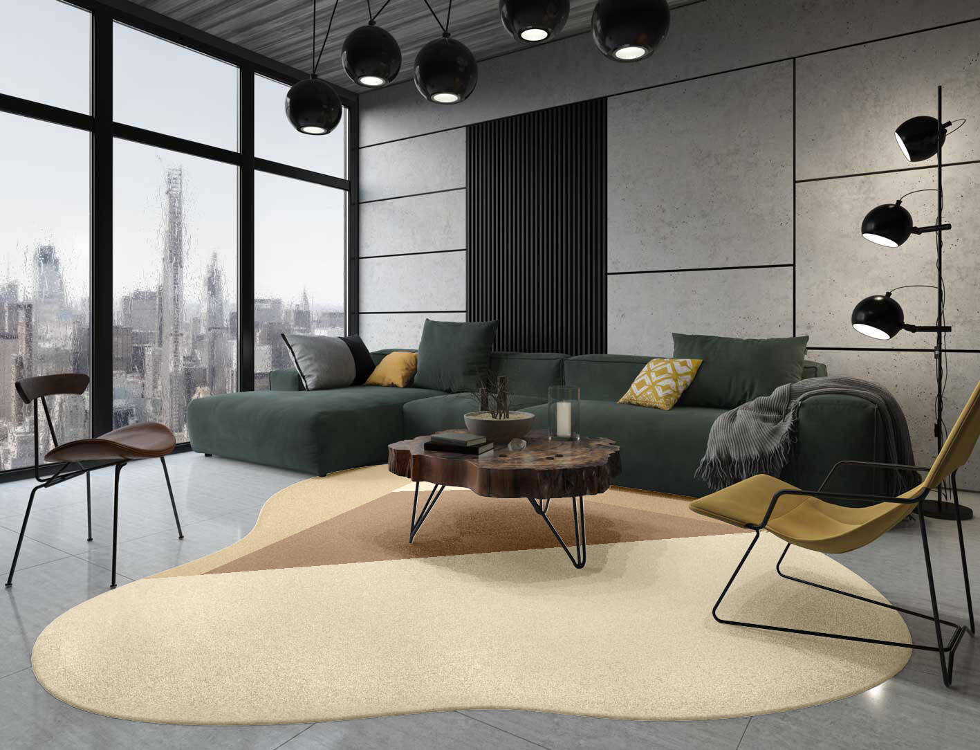 Druxy  Splash Hand Tufted Pure Wool Custom Rug by Rug Artisan
