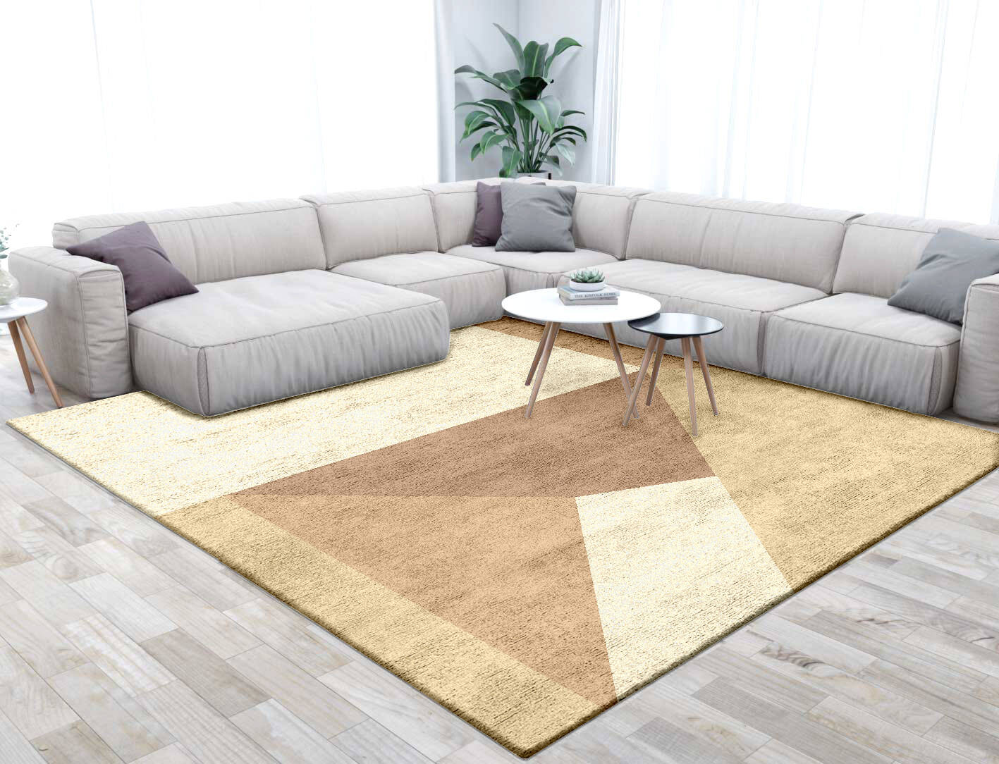 Druxy  Square Hand Tufted Bamboo Silk Custom Rug by Rug Artisan