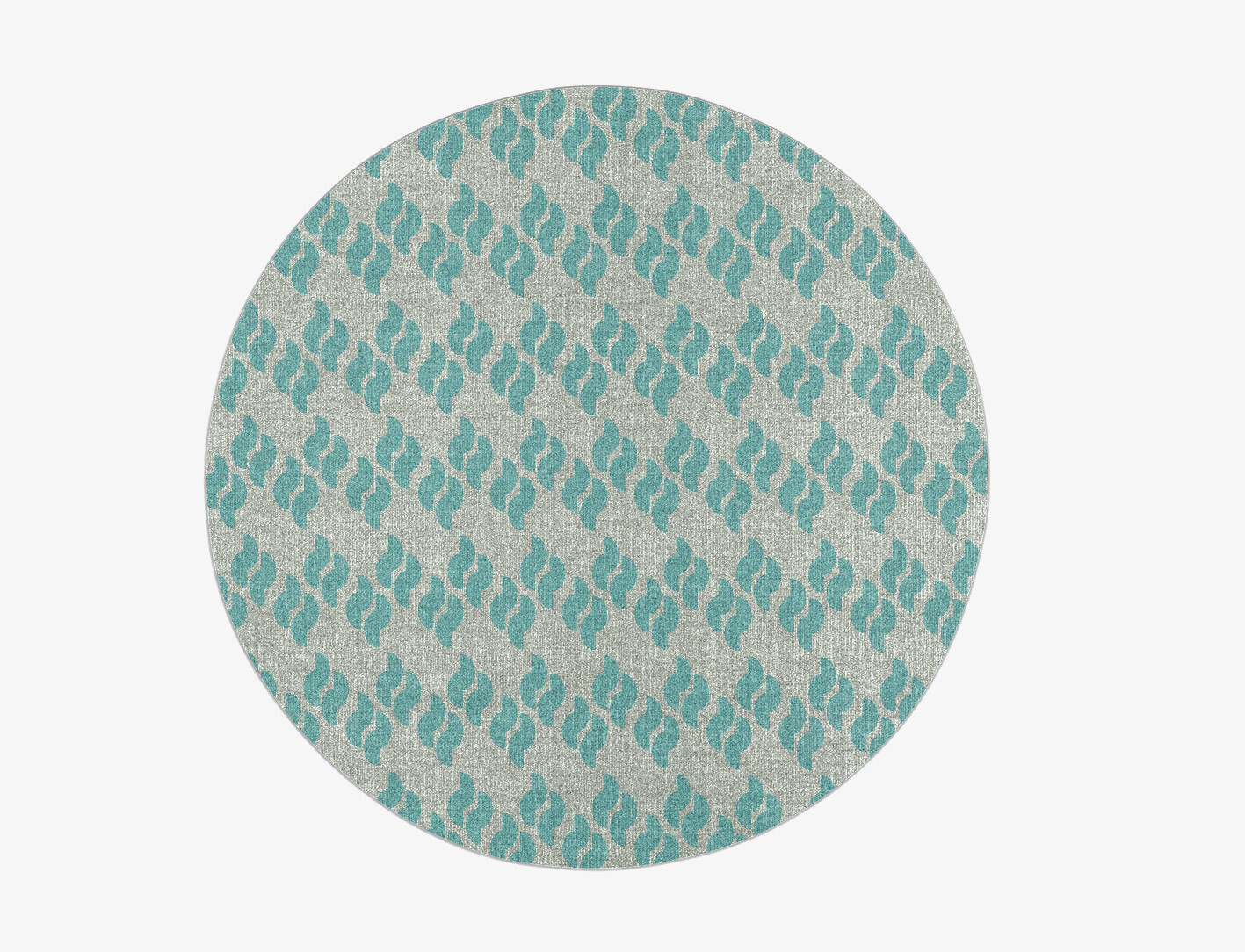 Duet Geometric Round Flatweave New Zealand Wool Custom Rug by Rug Artisan