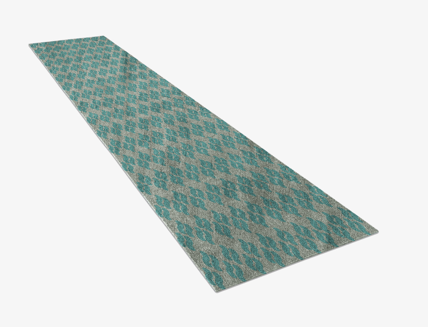 Duet Geometric Runner Flatweave Bamboo Silk Custom Rug by Rug Artisan