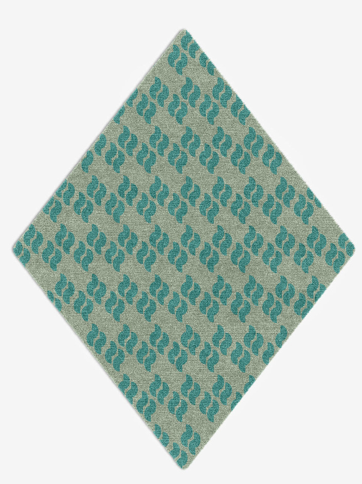 Duet Geometric Diamond Hand Knotted Tibetan Wool Custom Rug by Rug Artisan
