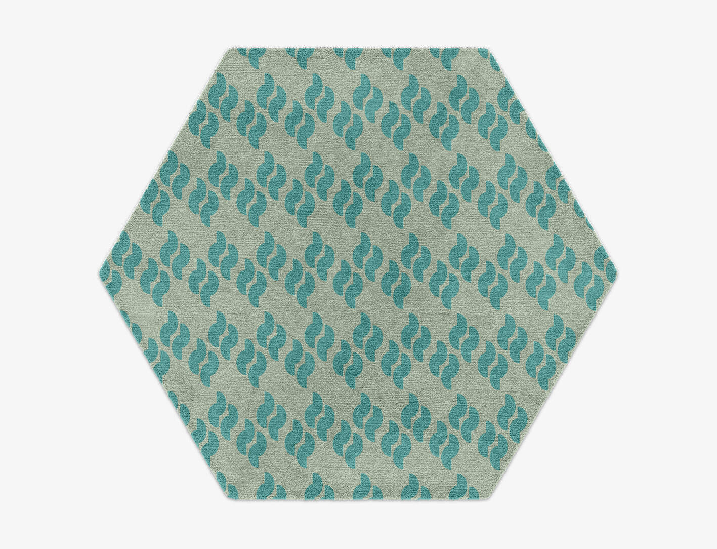 Duet Geometric Hexagon Hand Knotted Tibetan Wool Custom Rug by Rug Artisan
