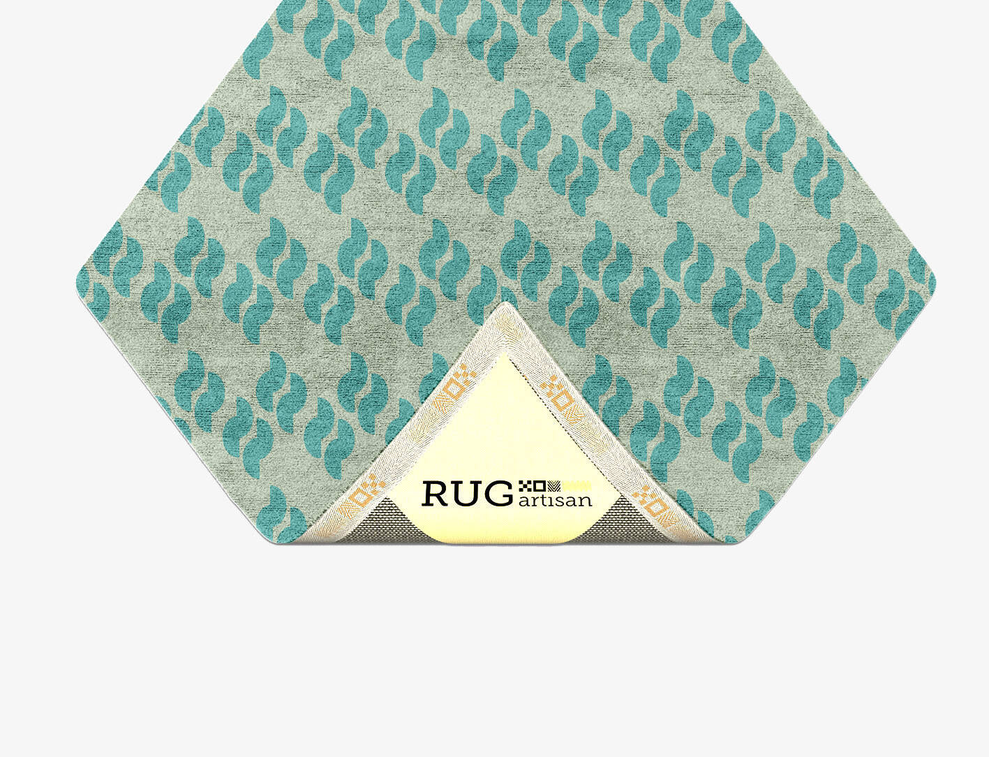 Duet Geometric Diamond Hand Tufted Bamboo Silk Custom Rug by Rug Artisan