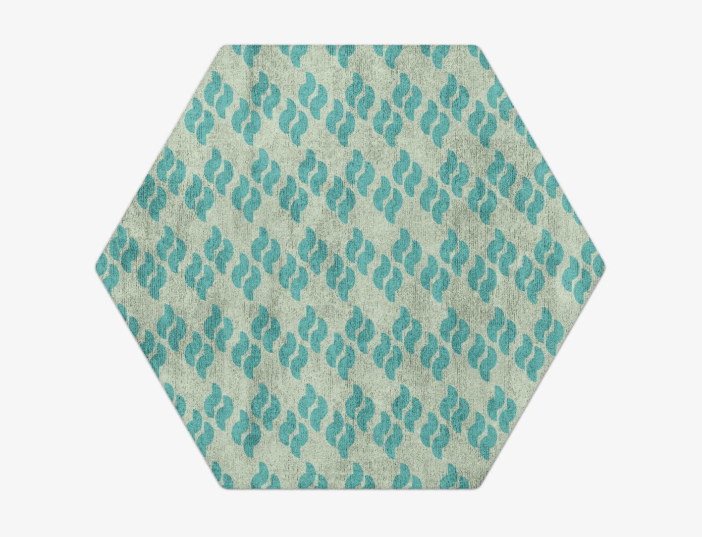 Duet Geometric Hexagon Hand Tufted Bamboo Silk Custom Rug by Rug Artisan