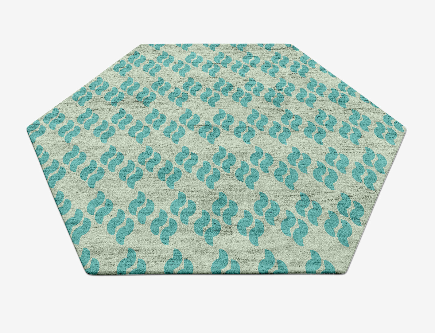 Duet Geometric Hexagon Hand Tufted Bamboo Silk Custom Rug by Rug Artisan