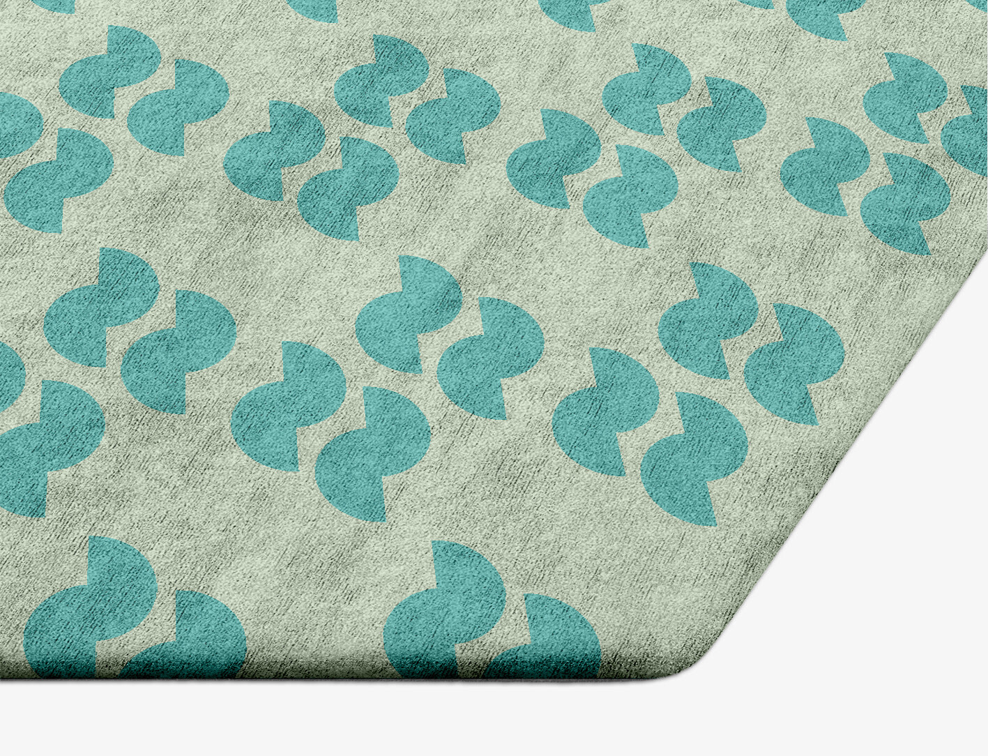 Duet Geometric Hexagon Hand Tufted Bamboo Silk Custom Rug by Rug Artisan