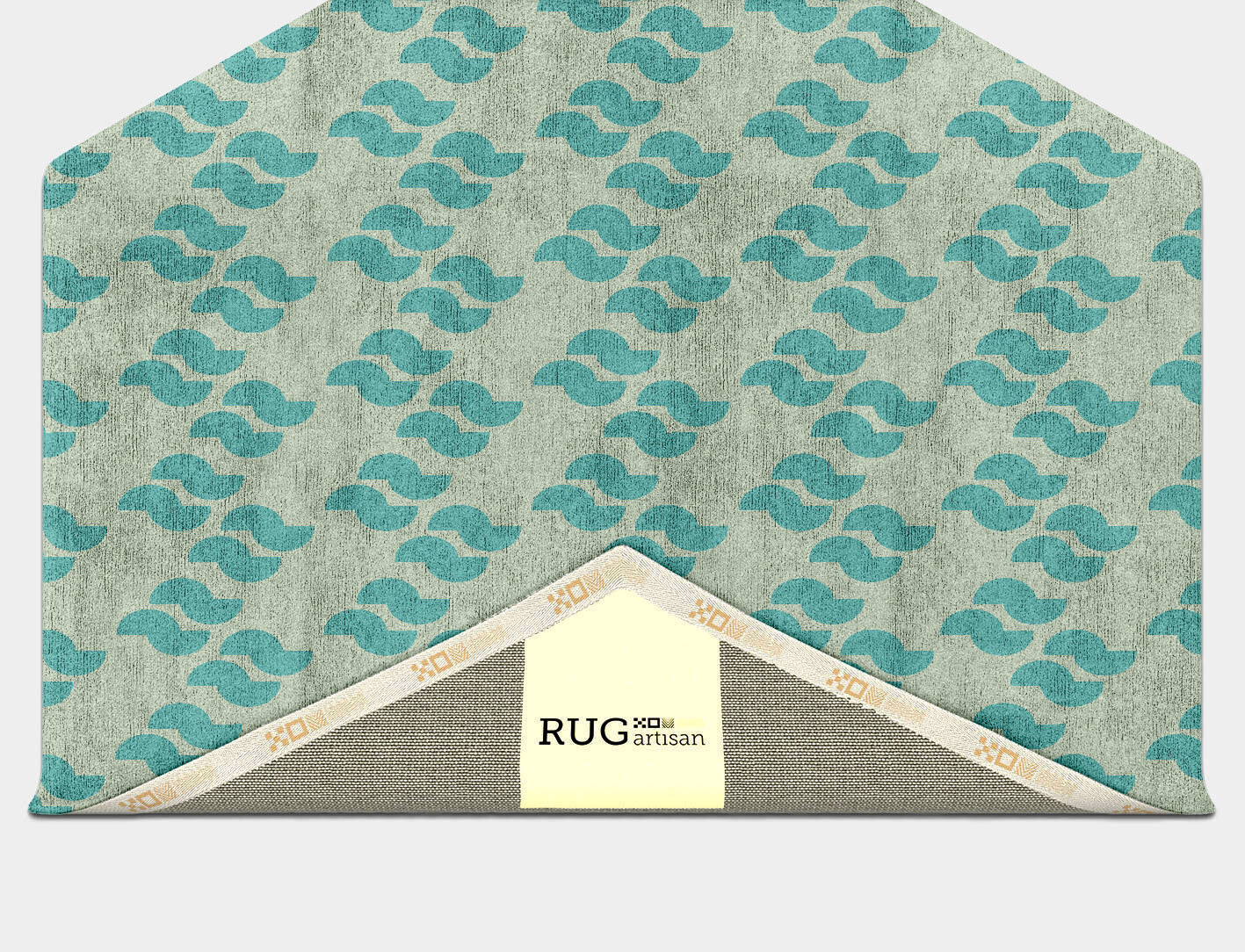 Duet Geometric Hexagon Hand Tufted Bamboo Silk Custom Rug by Rug Artisan