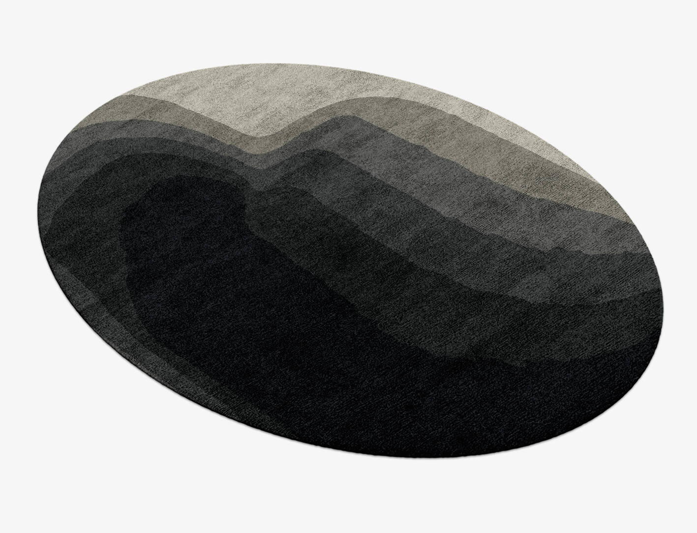 Duna Gradation Oval Hand Knotted Bamboo Silk Custom Rug by Rug Artisan
