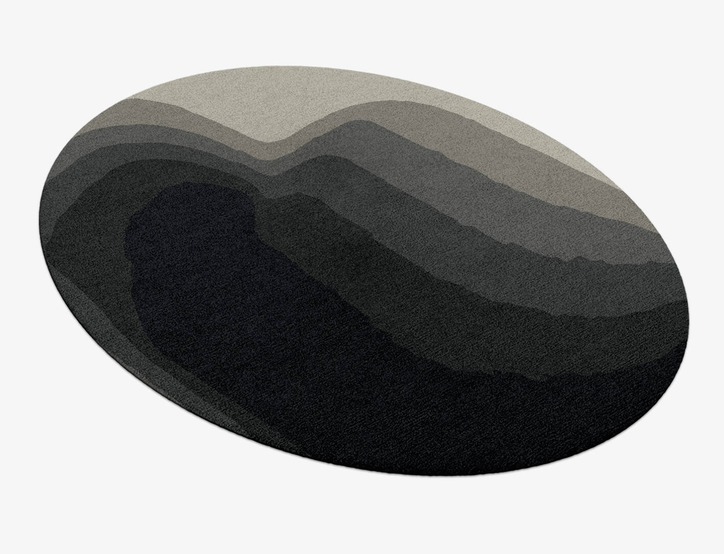 Duna Gradation Oval Hand Knotted Tibetan Wool Custom Rug by Rug Artisan