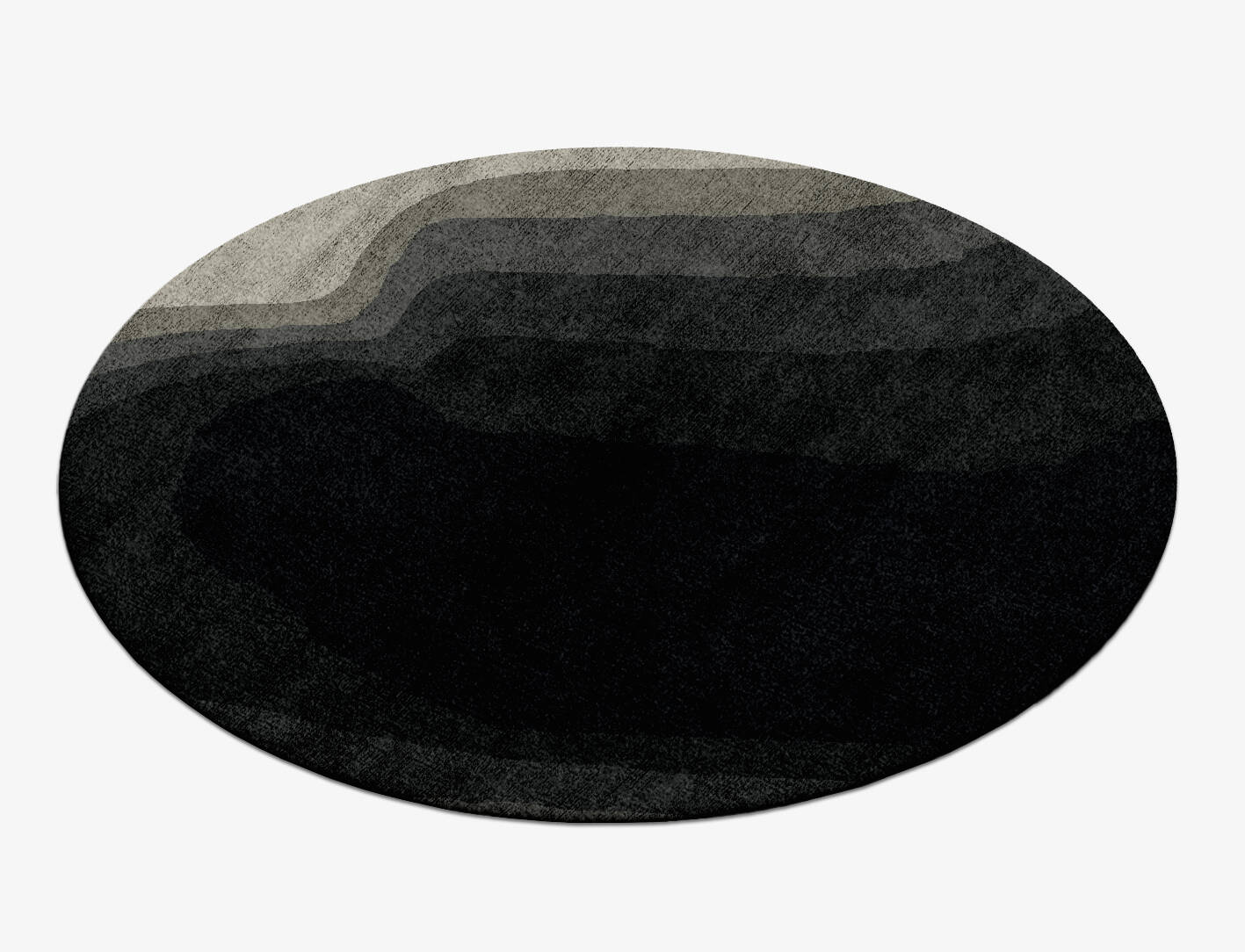 Duna Gradation Round Hand Knotted Bamboo Silk Custom Rug by Rug Artisan