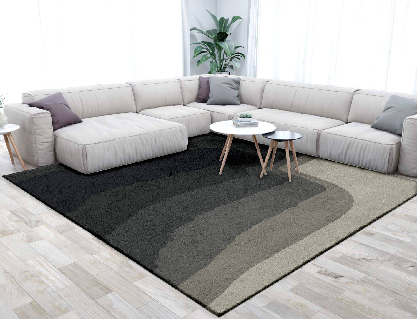 Duna Gradation Square Hand Tufted Pure Wool Custom Rug by Rug Artisan