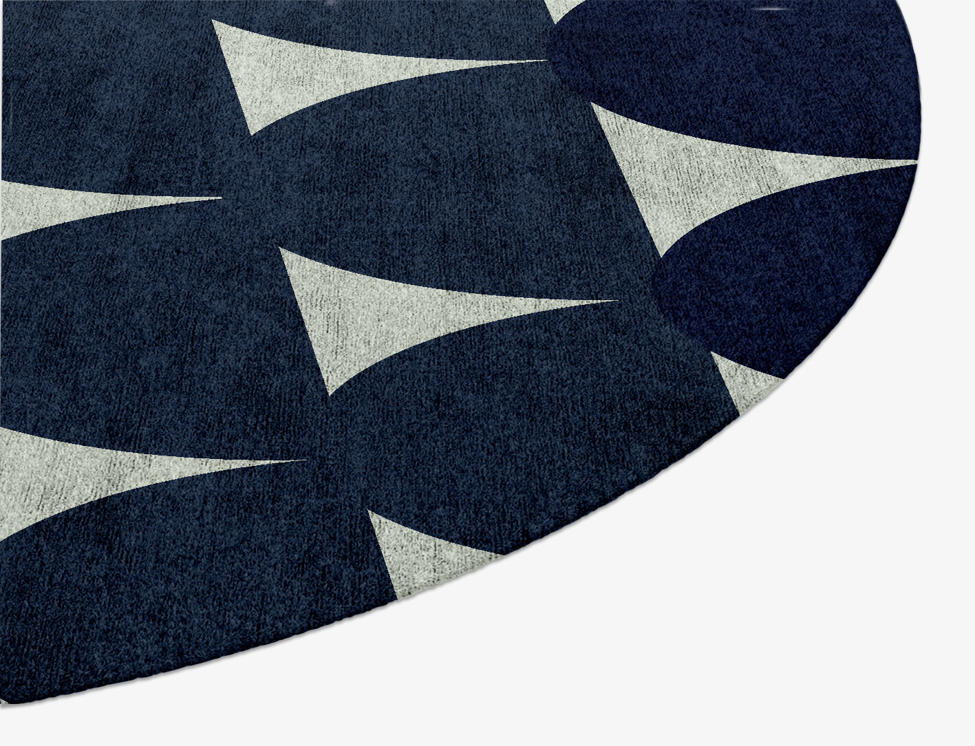 Dunes Geometric Oval Hand Knotted Bamboo Silk Custom Rug by Rug Artisan