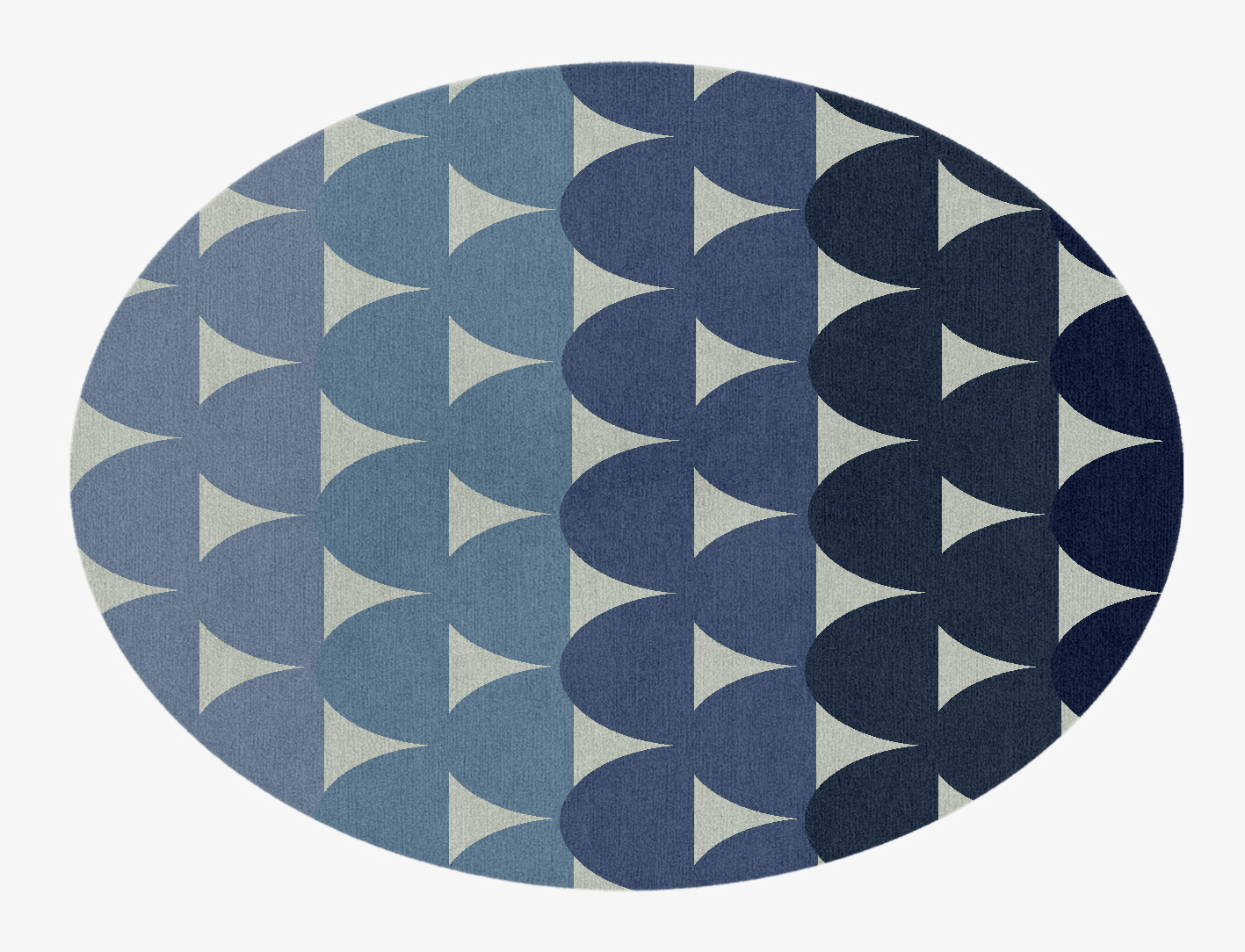 Dunes Geometric Oval Hand Knotted Tibetan Wool Custom Rug by Rug Artisan