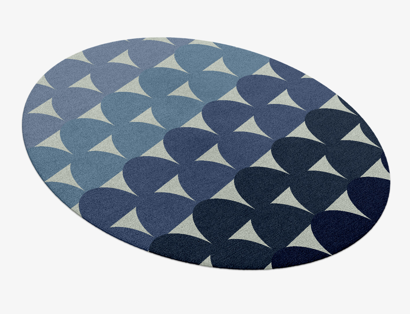 Dunes Geometric Oval Hand Knotted Tibetan Wool Custom Rug by Rug Artisan