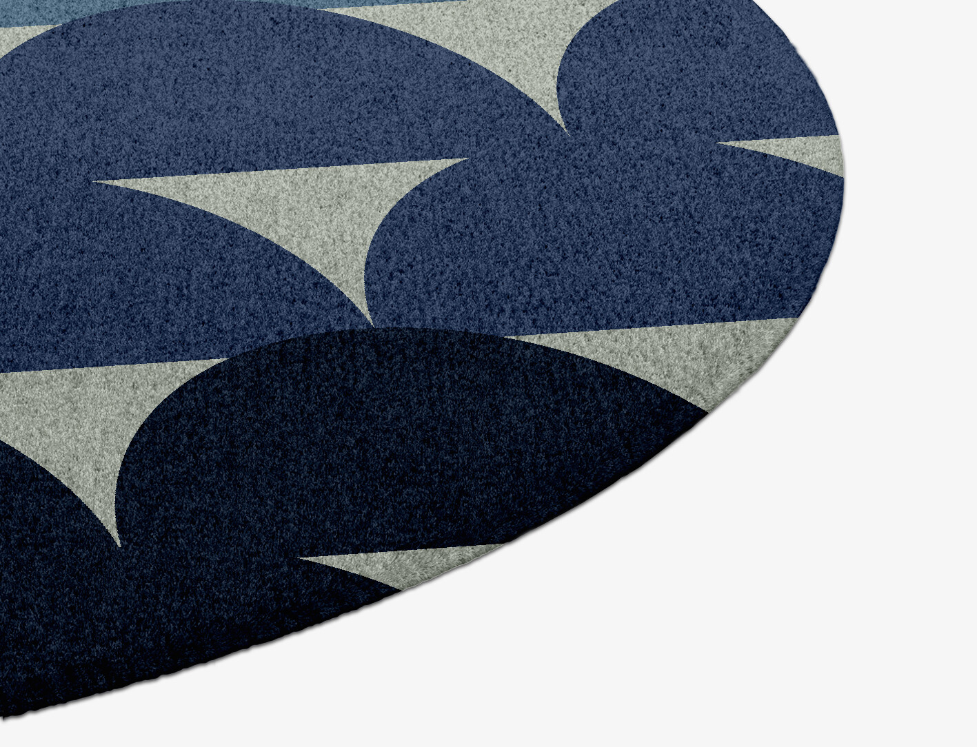 Dunes Geometric Round Hand Knotted Tibetan Wool Custom Rug by Rug Artisan