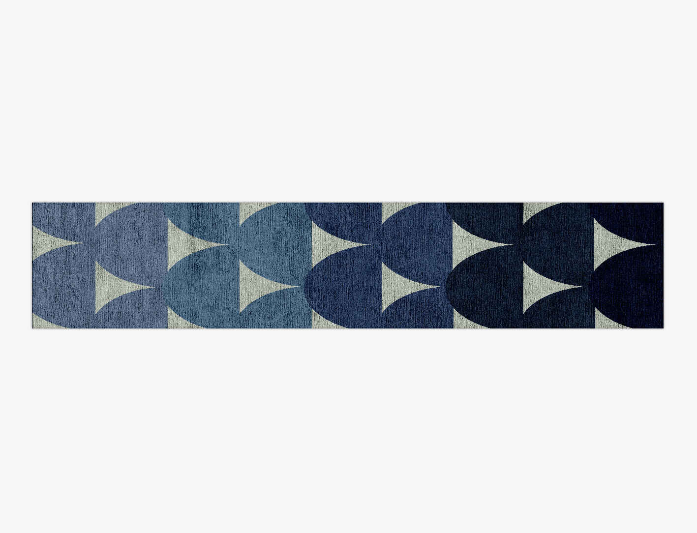 Dunes Geometric Runner Hand Knotted Bamboo Silk Custom Rug by Rug Artisan