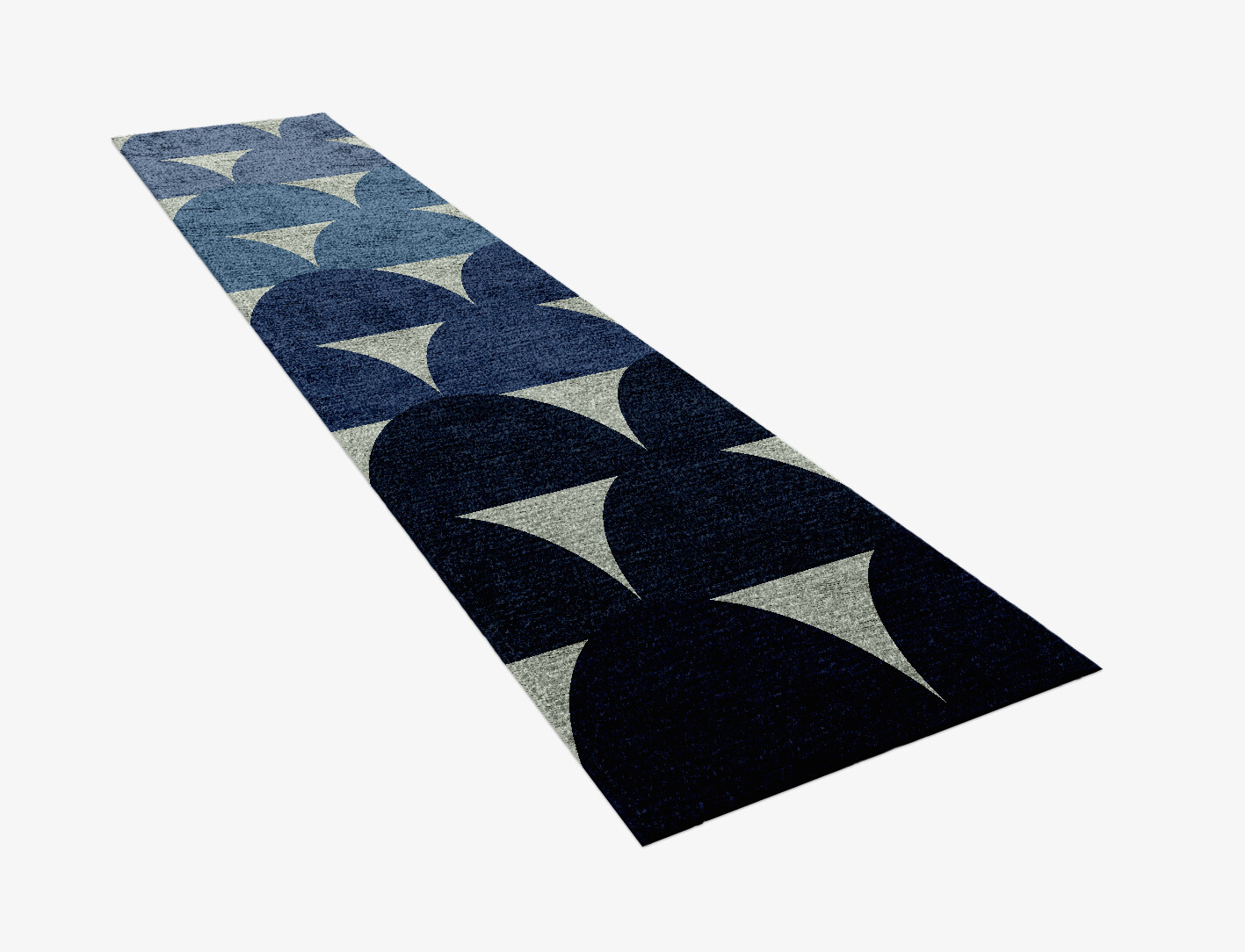 Dunes Geometric Runner Hand Knotted Bamboo Silk Custom Rug by Rug Artisan