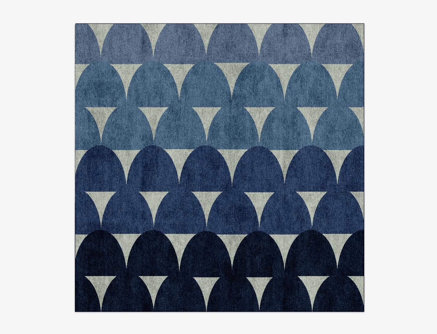 Dunes Geometric Square Hand Knotted Bamboo Silk Custom Rug by Rug Artisan