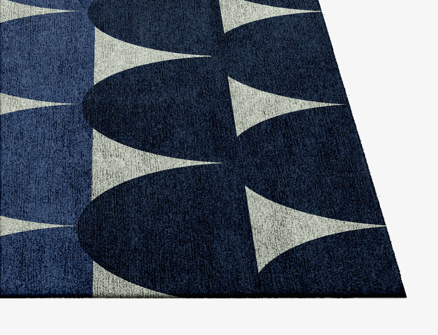 Dunes Geometric Square Hand Knotted Bamboo Silk Custom Rug by Rug Artisan