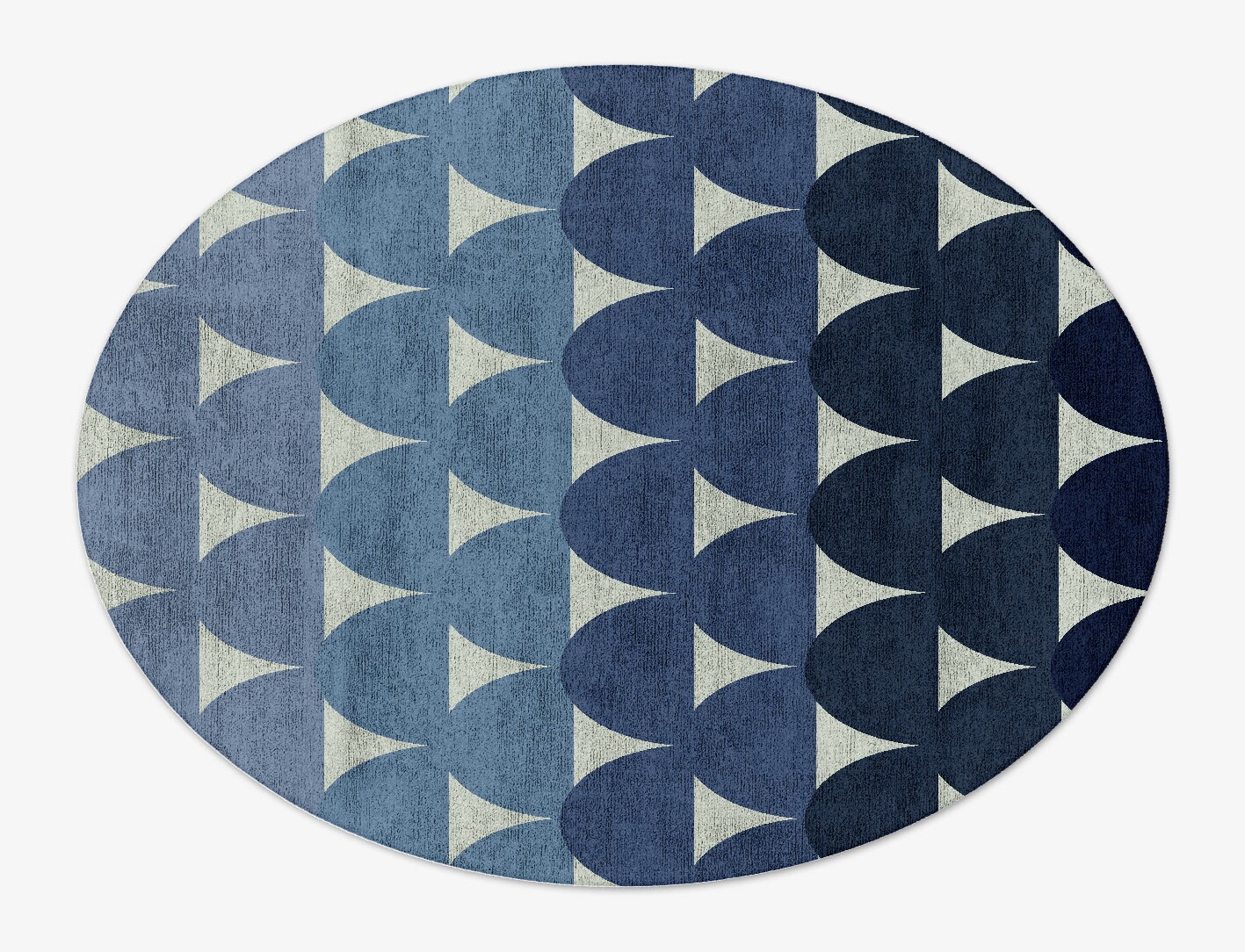 Dunes Geometric Oval Hand Tufted Bamboo Silk Custom Rug by Rug Artisan
