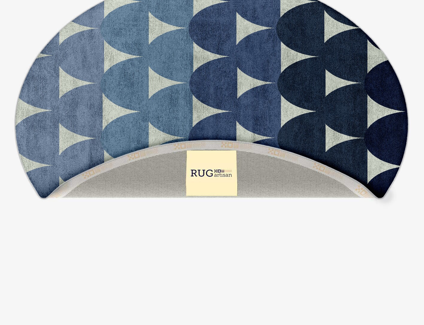Dunes Geometric Oval Hand Tufted Bamboo Silk Custom Rug by Rug Artisan