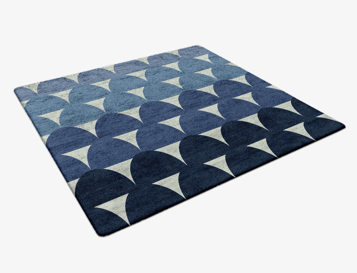 Dunes Geometric Square Hand Tufted Bamboo Silk Custom Rug by Rug Artisan