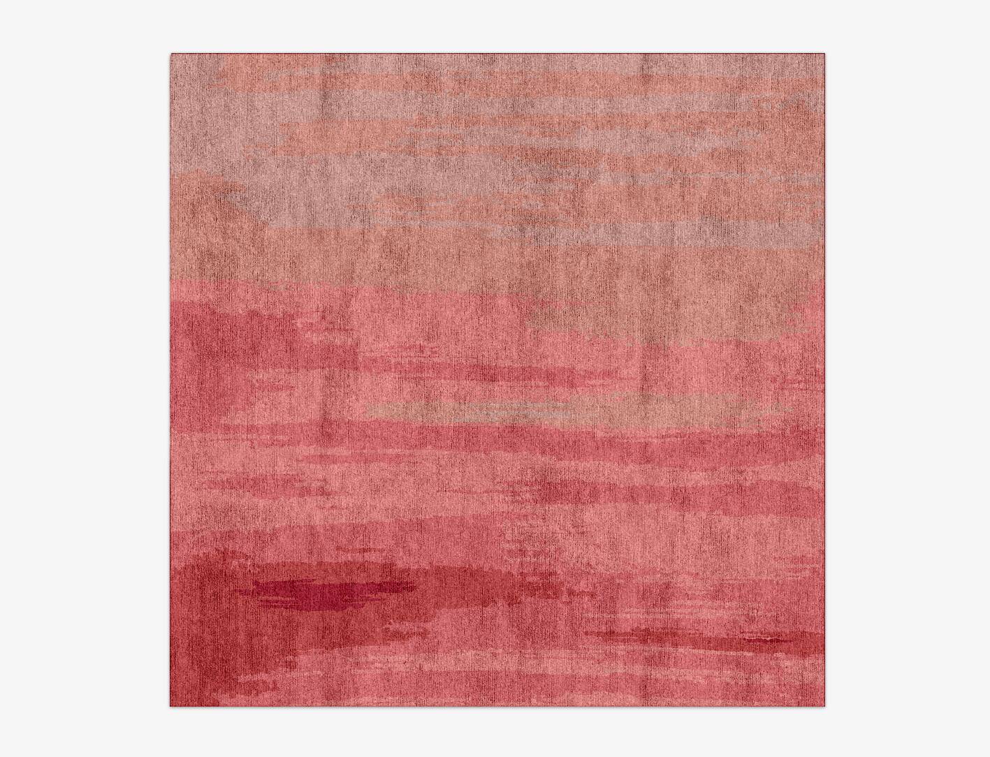 Dusk Gradation Square Hand Knotted Bamboo Silk Custom Rug by Rug Artisan