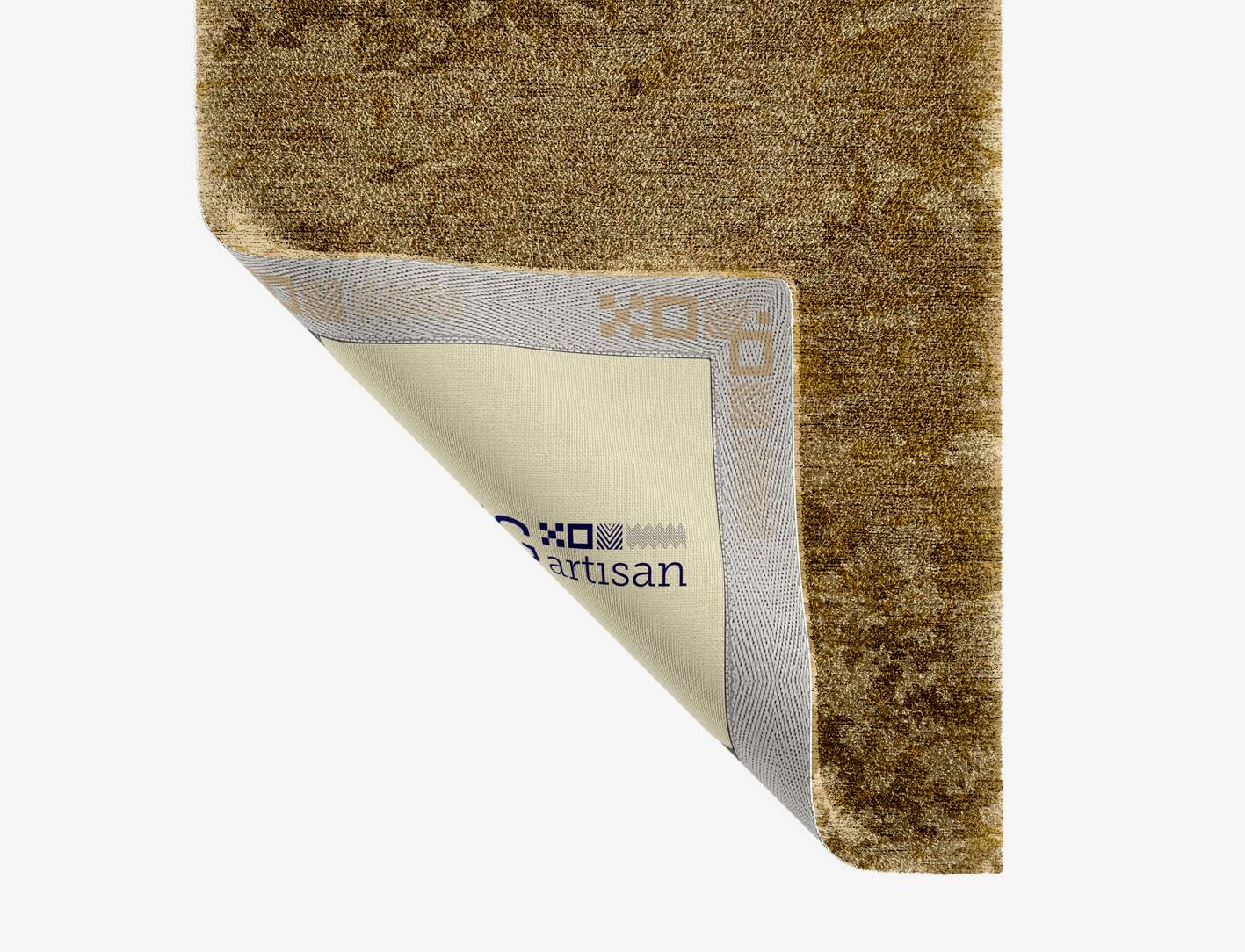Duststorm Surface Art Runner Hand Knotted Bamboo Silk Custom Rug by Rug Artisan