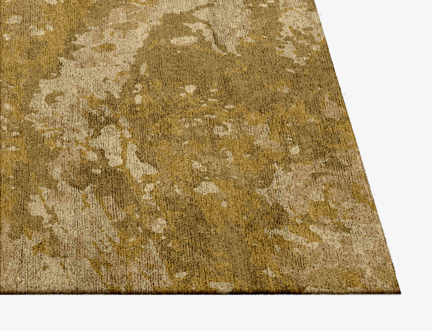 Duststorm Surface Art Square Hand Knotted Bamboo Silk Custom Rug by Rug Artisan