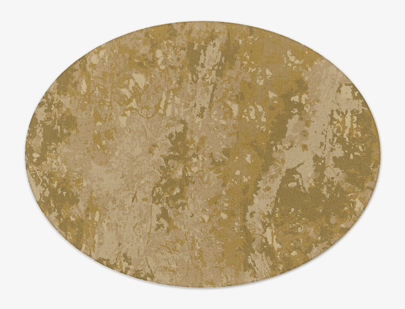Duststorm Surface Art Oval Hand Tufted Pure Wool Custom Rug by Rug Artisan