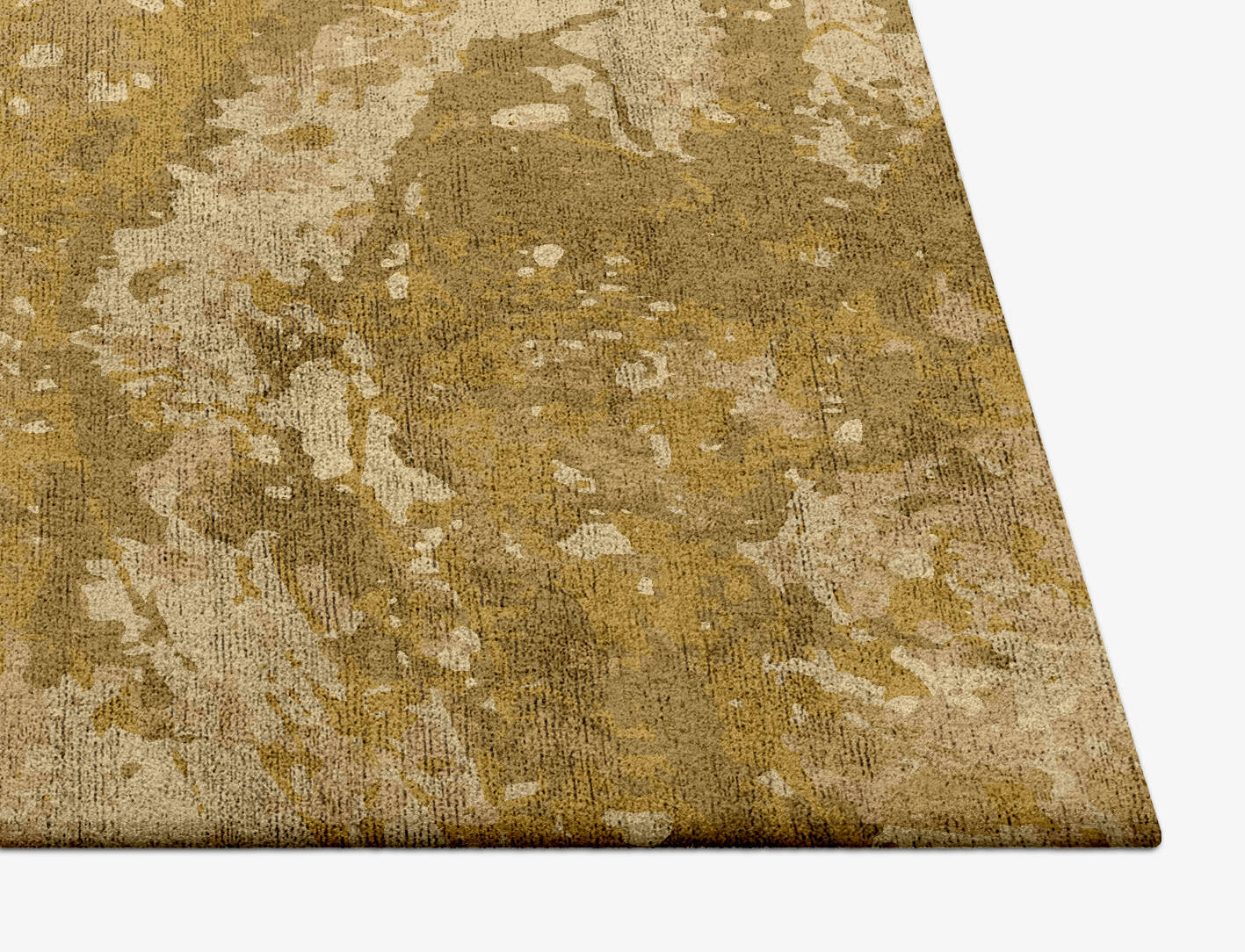 Duststorm Surface Art Square Hand Tufted Bamboo Silk Custom Rug by Rug Artisan