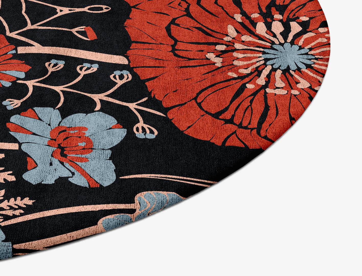 Echo Floral Oval Hand Tufted Bamboo Silk Custom Rug by Rug Artisan