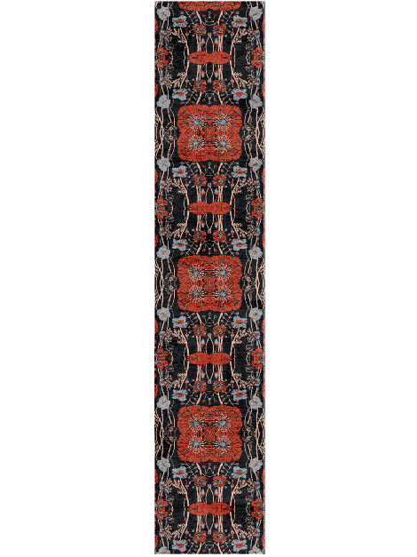 Echo Floral Runner Hand Tufted Bamboo Silk Custom Rug by Rug Artisan