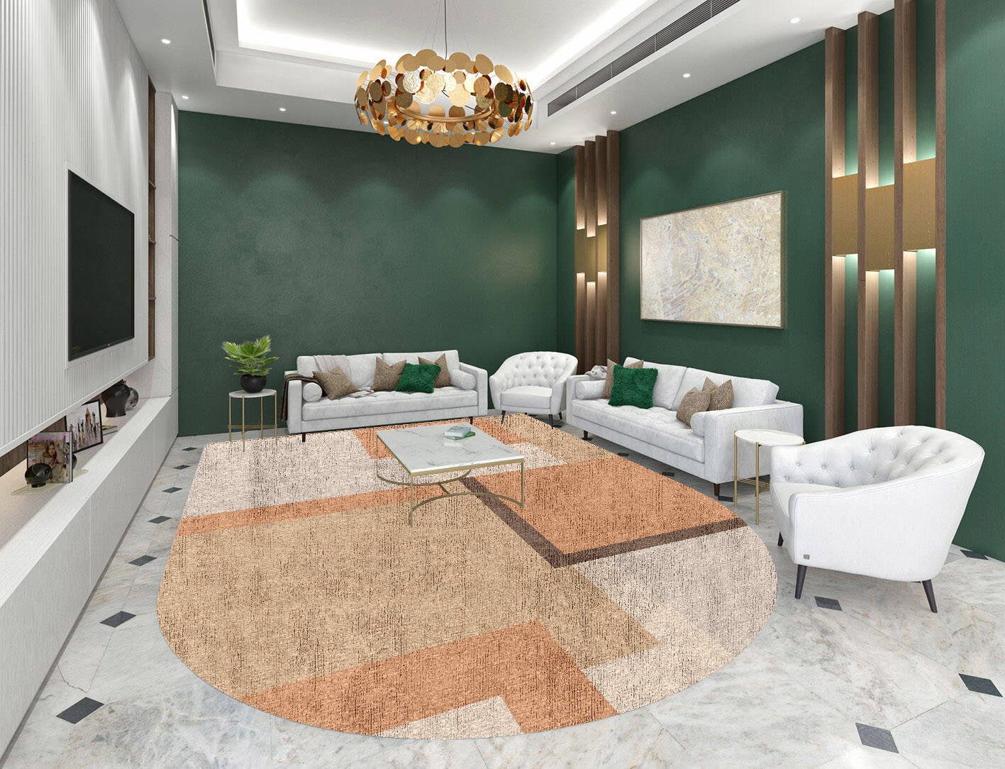 Echt  Arch Hand Knotted Bamboo Silk Custom Rug by Rug Artisan