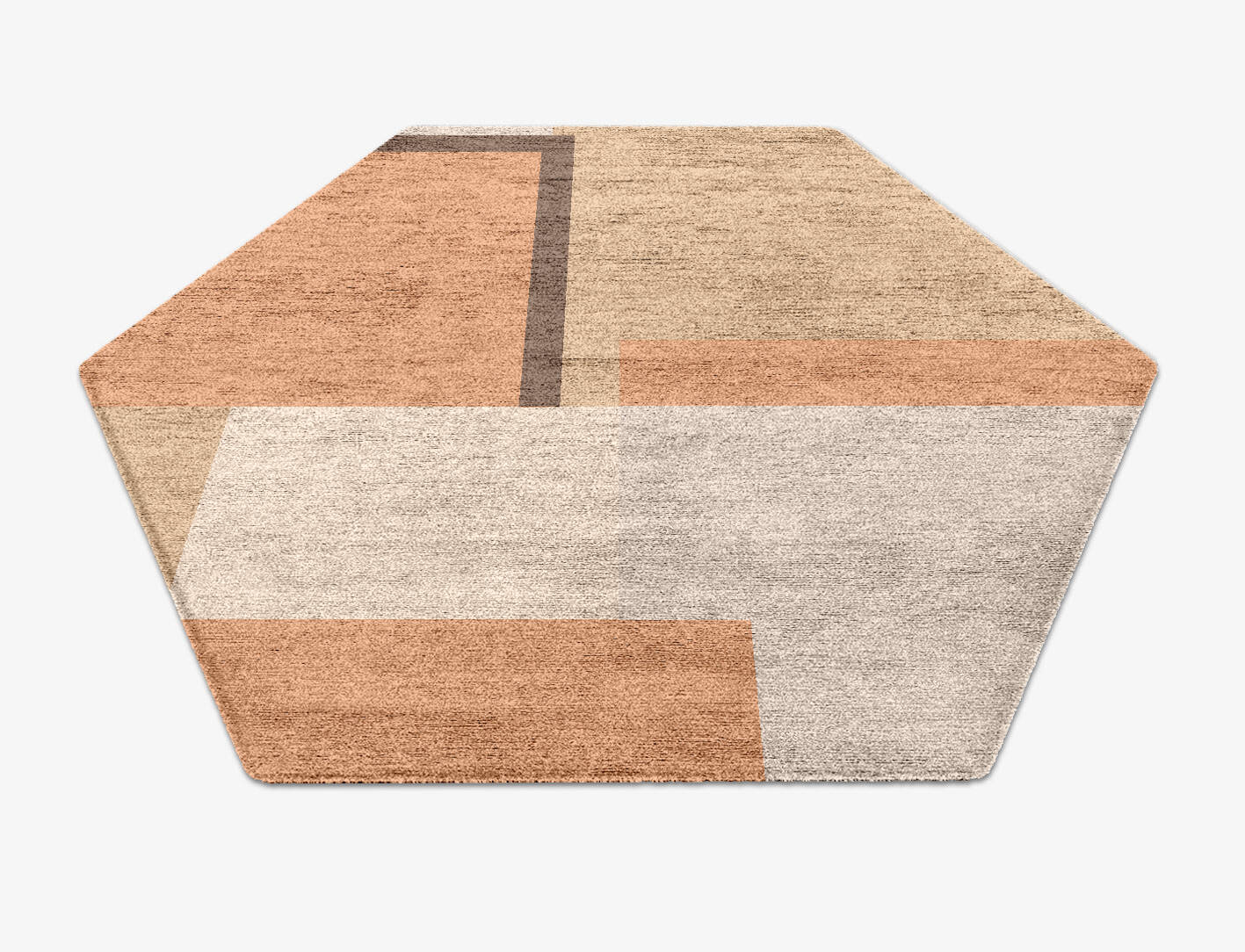 Echt  Hexagon Hand Knotted Bamboo Silk Custom Rug by Rug Artisan