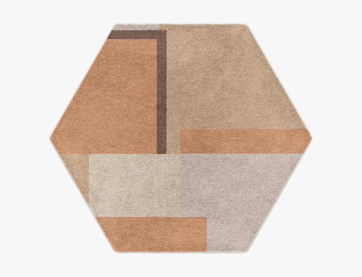 Echt  Hexagon Hand Knotted Tibetan Wool Custom Rug by Rug Artisan